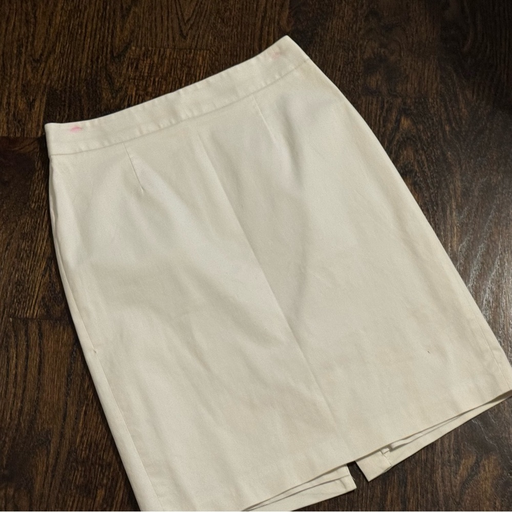 Banana Republic White Cotton Pencil Skirt, Size 4